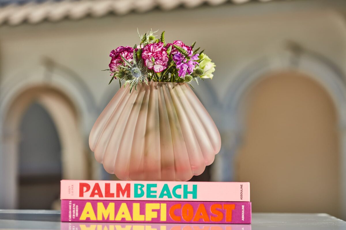 Vaso Coquille em Vidro (Rosa)